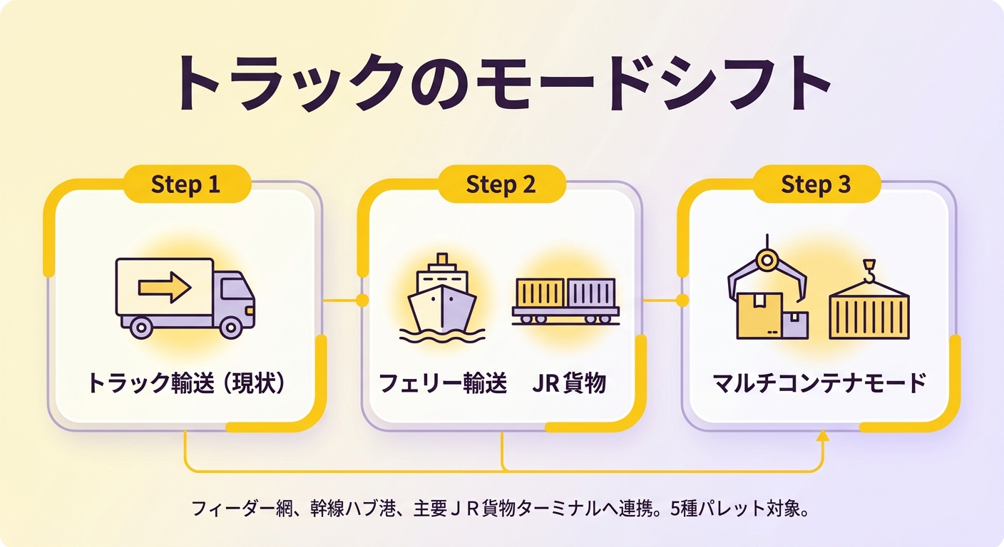 東京港のモーダルシフトの仕組み