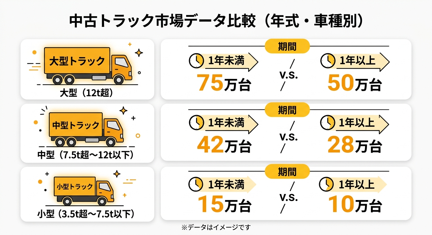 大型・中型・小型トラックの補助額と廃車有無による金額差の一覧